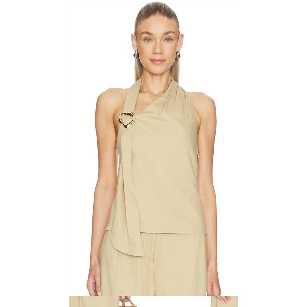 NEW LINE AND DOT lelio top in tan